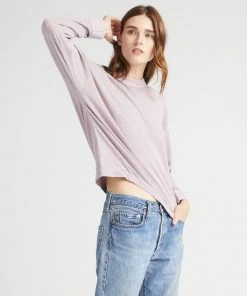 RICHER POORER SPRING '22 RELAXED LONG SLEEVE PULLOVER AMETHYST SMOKE