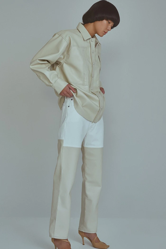 AGOLDE UTILITY VEGAN LEATHER SHIRT 2 AGOLDE UTILITY VEGAN LEATHER SHIRT