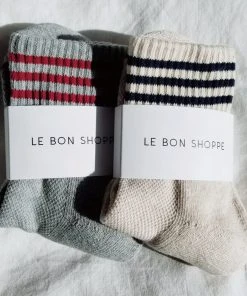 LE BON SHOPPE GIRLFRIEND SOCKS HEATHER GREY SPRING '22