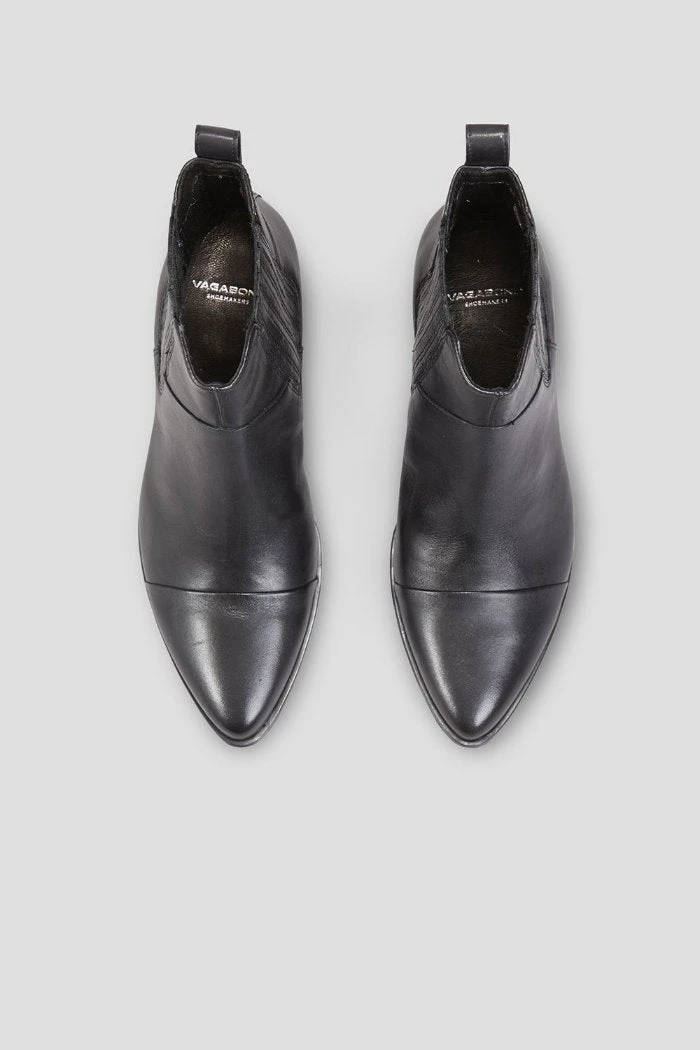 VAGABOND SHOES MARJA BLACK LEATHER BOOTS 8 VAGABOND SHOES MARJA BLACK LEATHER BOOTS