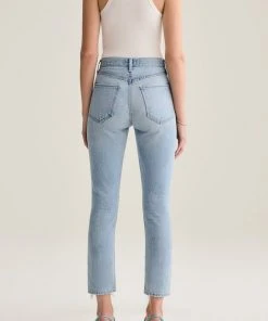 AGOLDE NEW IN RILEY HI RISE CROP SHATTERED