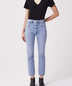 AGOLDE RILEY HI RISE CROP SHIVER