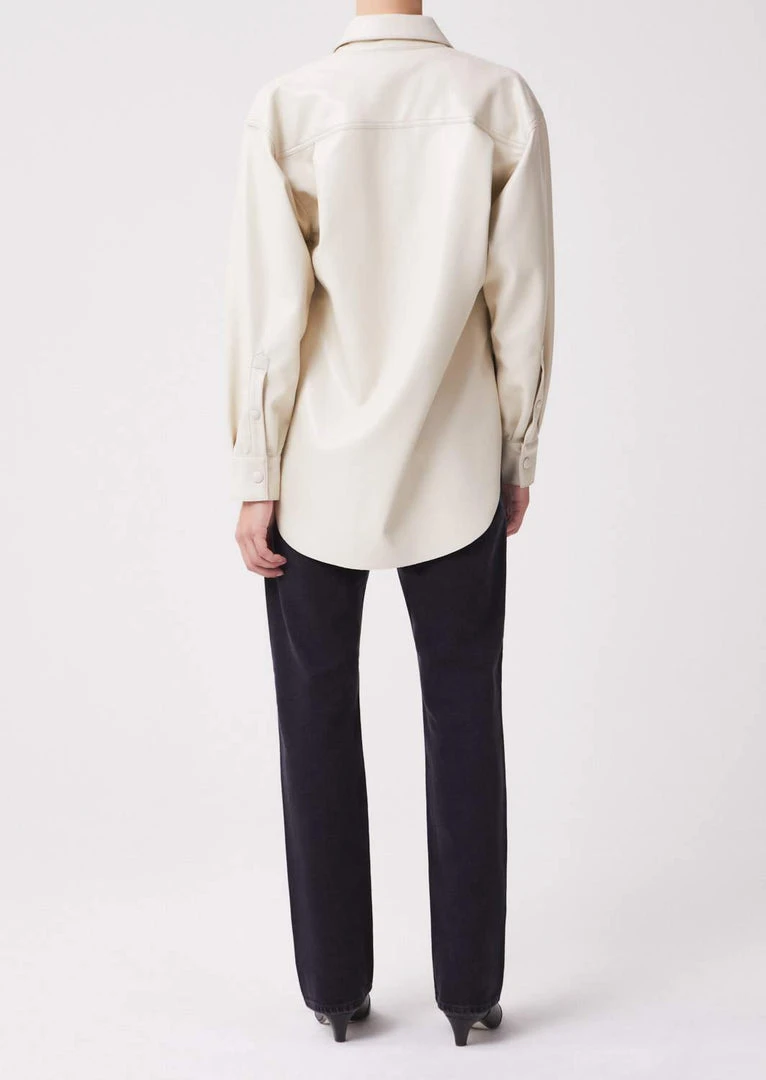 AGOLDE UTILITY VEGAN LEATHER SHIRT 6 AGOLDE UTILITY VEGAN LEATHER SHIRT