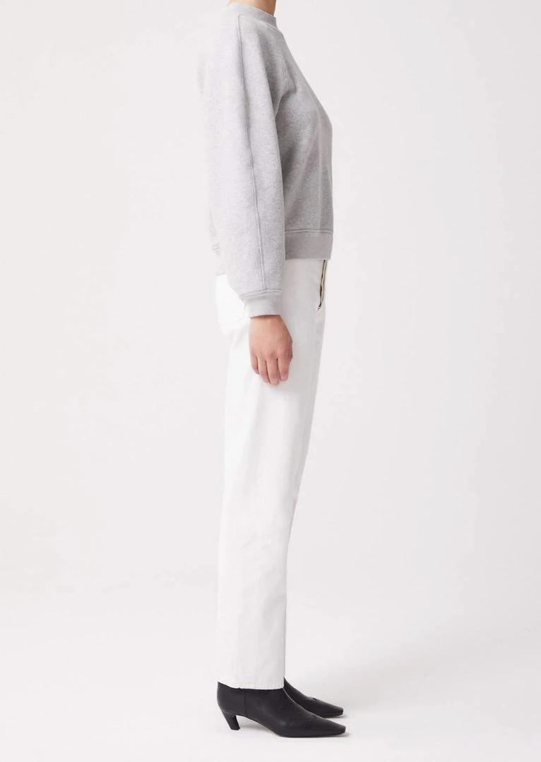 AGOLDE TARRON MOCK NECK SWEATSHIRT GREY HEATHER