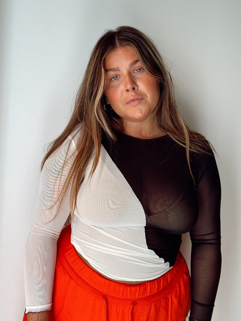 NIN STUDIO SWIRL MESH LONG SLEEVE TOP 5 NIN STUDIO SWIRL MESH LONG SLEEVE TOP