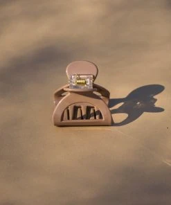 PIPE AND ROW NEW IN SMALL MOON HAIR CLAW TAUPE