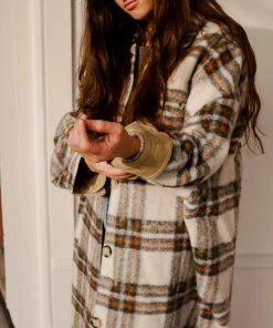 PIPE AND ROW BLAKE PLAID COAT NEW IN