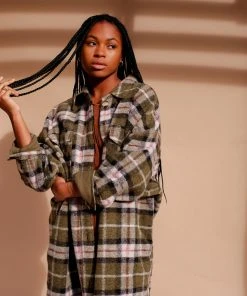 PIPE AND ROW NEW IN BLAKE PLAID COAT