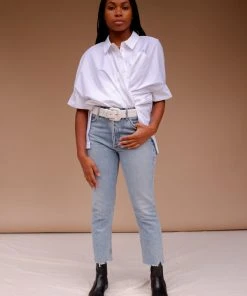 JUST FEMALE NORIA SHIRT WHITE NEW IN