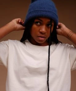 PIPE AND ROW NEW IN SMITH BEANIE BLUE