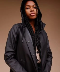 STUTTERHEIM MOSEBACKE RAIN JACKET BLACK NEW IN 11 STUTTERHEIM MOSEBACKE RAIN JACKET BLACK NEW IN