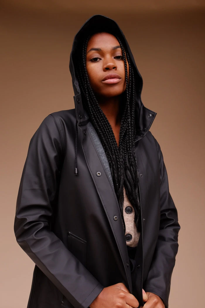 STUTTERHEIM MOSEBACKE RAIN JACKET BLACK NEW IN 3 STUTTERHEIM MOSEBACKE RAIN JACKET BLACK NEW IN