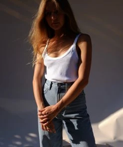 LACAUSA MAYA RIBBED TANK WHITE SPRING '22