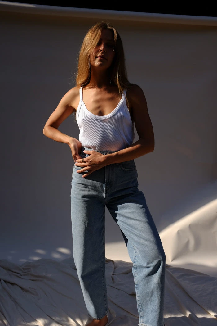 LACAUSA MAYA RIBBED TANK WHITE SPRING '22 2 LACAUSA MAYA RIBBED TANK WHITE SPRING '22
