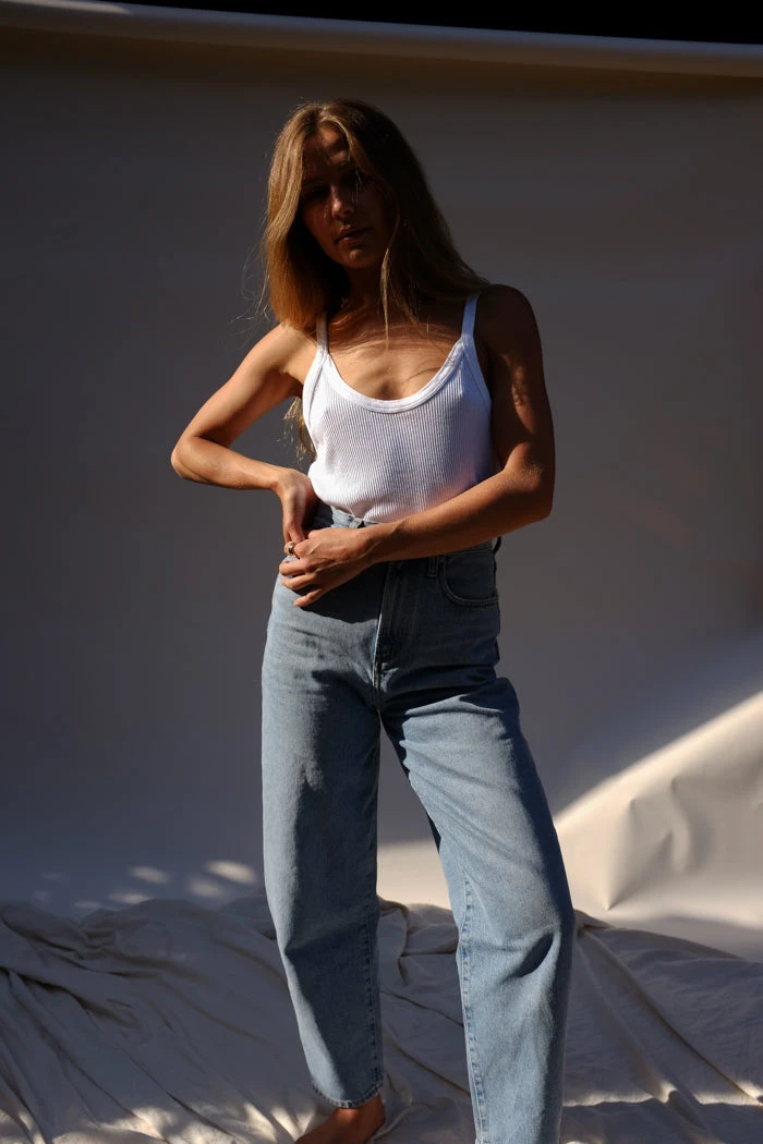 LACAUSA MAYA RIBBED TANK WHITE SPRING '22 3 LACAUSA MAYA RIBBED TANK WHITE SPRING '22