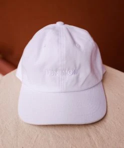 INTENTIONALLY BLANK FUN MOM HAT WHITE ON WHITE