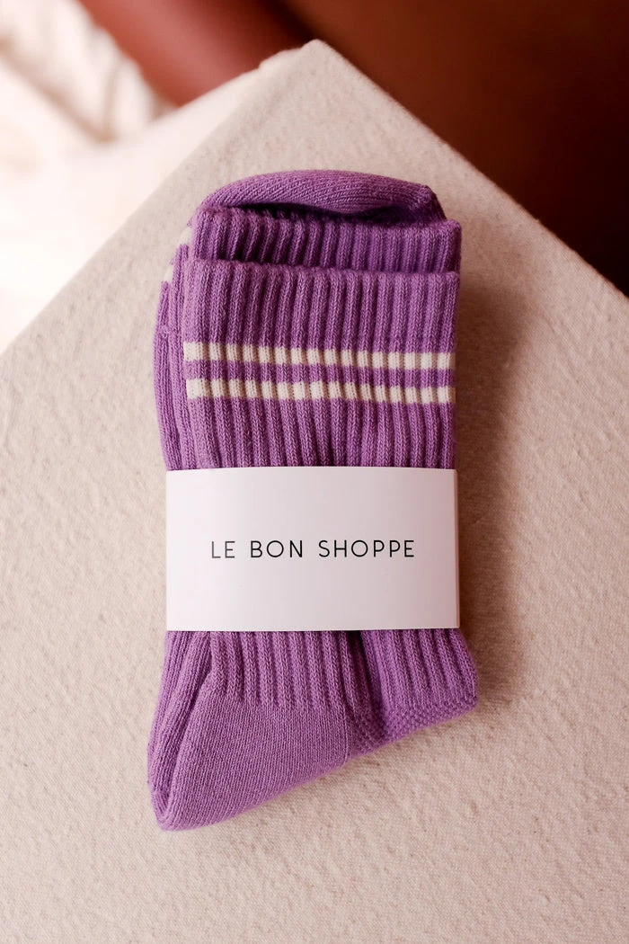 LE BON SHOPPE BOYFRIEND SOCKS GRAPE SPRING '22 2 LE BON SHOPPE BOYFRIEND SOCKS GRAPE SPRING '22