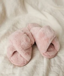 PIPE AND ROW SLIPPERS PINK NEW IN