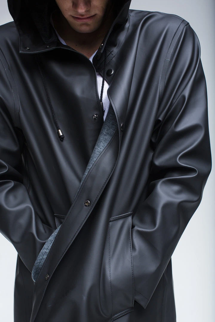 STUTTERHEIM MOSEBACKE RAIN JACKET BLACK NEW IN 7 STUTTERHEIM MOSEBACKE RAIN JACKET BLACK NEW IN