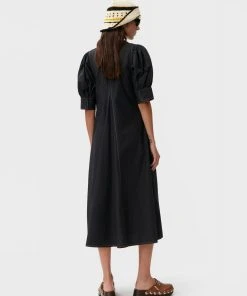 GANNI SPRING '22 COTTON POPLIN MAXI DRESS