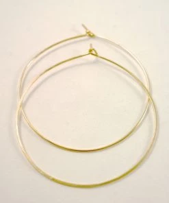 HANNAH NAOMI HAMMERED HOOP EARRINGS