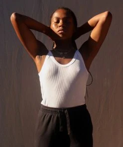 LACAUSA MAYA RIBBED TANK WHITE SPRING '22 17 LACAUSA MAYA RIBBED TANK WHITE SPRING '22