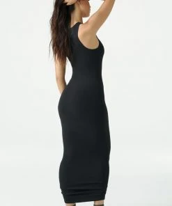 JOAH BROWN CLASSIC BODYCON MAXI DRESS