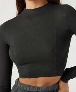 JOAH BROWN CONTRAST STITCH LONG SLEEVE SPRING '22