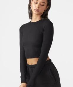 JOAH BROWN CROPPED CREW LONGSLEEVE 9 JOAH BROWN CROPPED CREW LONGSLEEVE
