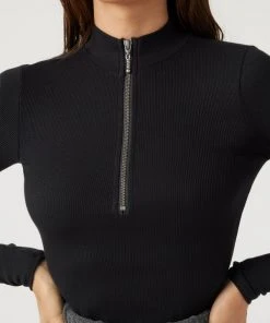 JOAH BROWN SPRING '22 HALF ZIP MOCK NECK