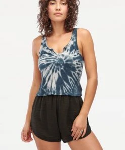 LACAUSA NEW IN ROXY RIBBED TANK SMOKY QUARTZ