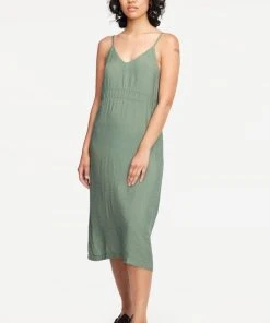 LACAUSA ALMA SLIP DRESS SEAWEED SPRING '22
