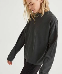 RICHER POORER SPRING '22 RELAXED LONG SLEEVE PULLOVER STRETCH LIMO