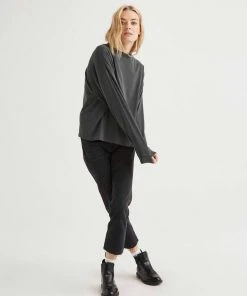 RICHER POORER SPRING '22 RELAXED LONG SLEEVE PULLOVER STRETCH LIMO