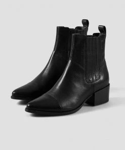 VAGABOND SHOES MARJA BLACK LEATHER BOOTS 16 VAGABOND SHOES MARJA BLACK LEATHER BOOTS