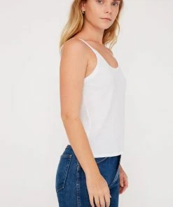 LACAUSA MAYA RIBBED TANK WHITE SPRING '22 23 LACAUSA MAYA RIBBED TANK WHITE SPRING '22