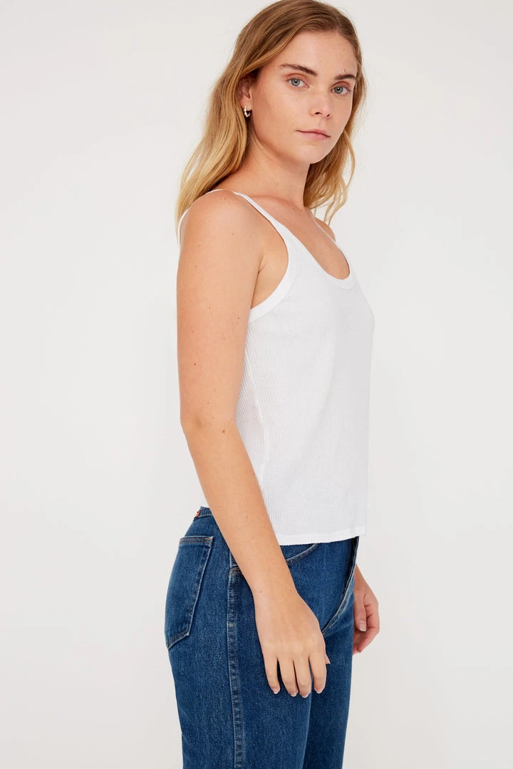 LACAUSA MAYA RIBBED TANK WHITE SPRING '22 12 LACAUSA MAYA RIBBED TANK WHITE SPRING '22
