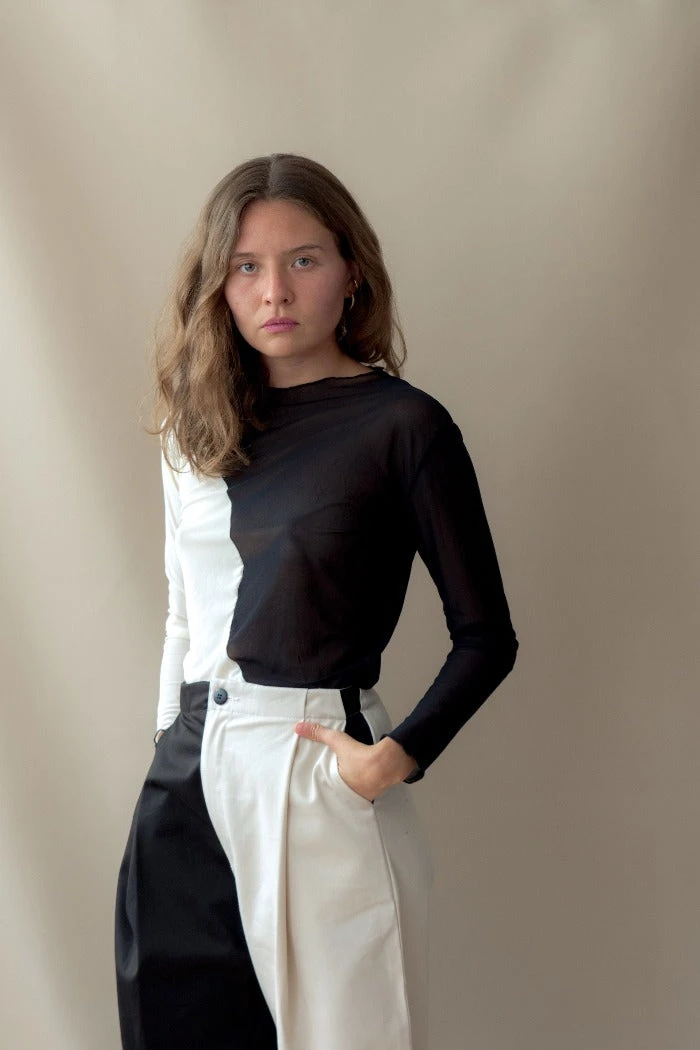 NIN STUDIO SWIRL MESH LONG SLEEVE TOP 7 NIN STUDIO SWIRL MESH LONG SLEEVE TOP