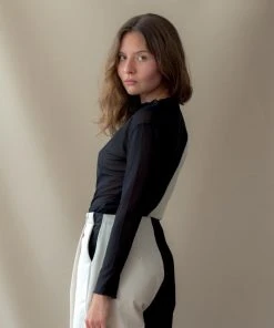 NIN STUDIO SWIRL MESH LONG SLEEVE TOP 18 NIN STUDIO SWIRL MESH LONG SLEEVE TOP