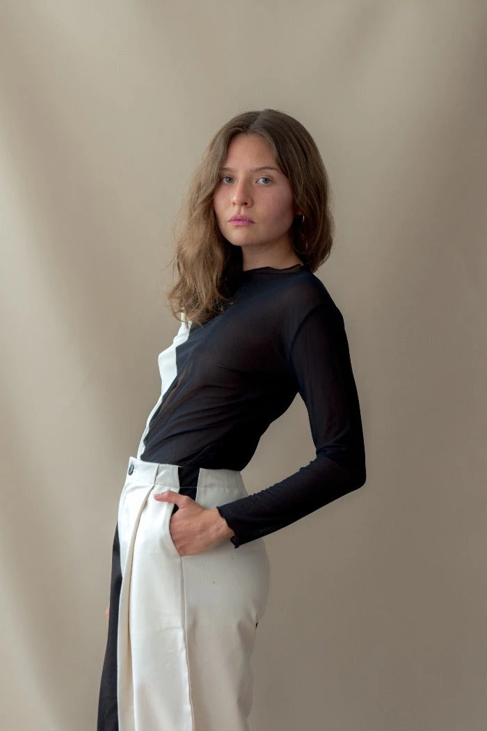 NIN STUDIO SWIRL MESH LONG SLEEVE TOP 10 NIN STUDIO SWIRL MESH LONG SLEEVE TOP