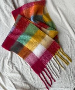 PIPE AND ROW CHUNKY PLAID SCARF