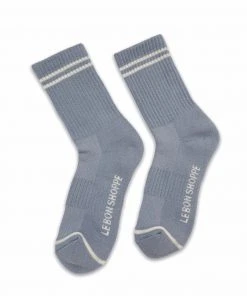 LE BON SHOPPE BOYFRIEND SOCKS BLUE GREY 8 LE BON SHOPPE BOYFRIEND SOCKS BLUE GREY