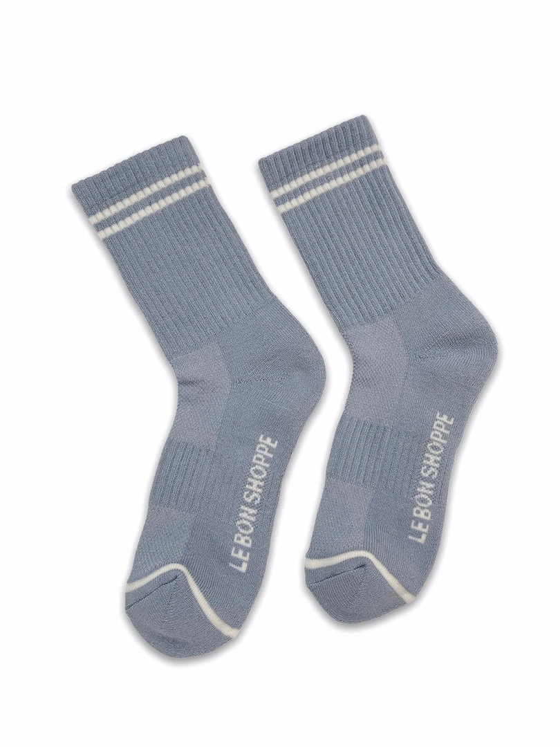 LE BON SHOPPE BOYFRIEND SOCKS BLUE GREY 4 LE BON SHOPPE BOYFRIEND SOCKS BLUE GREY