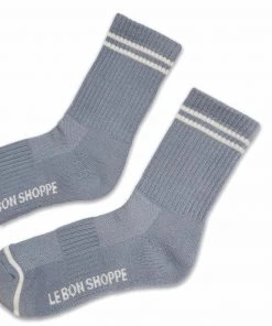 LE BON SHOPPE BOYFRIEND SOCKS BLUE GREY 9 LE BON SHOPPE BOYFRIEND SOCKS BLUE GREY