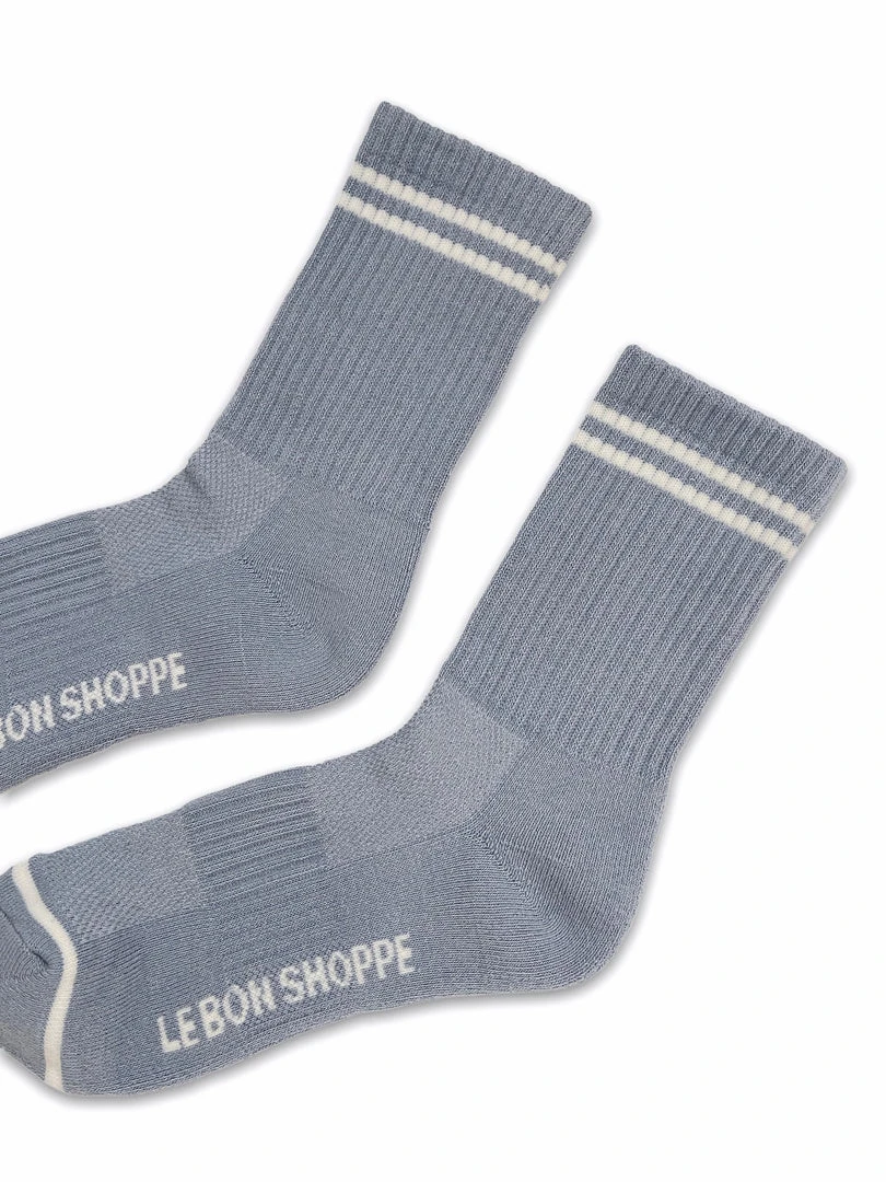 LE BON SHOPPE BOYFRIEND SOCKS BLUE GREY 5 LE BON SHOPPE BOYFRIEND SOCKS BLUE GREY