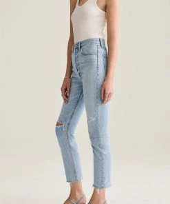 AGOLDE NEW IN RILEY HI RISE CROP SHATTERED