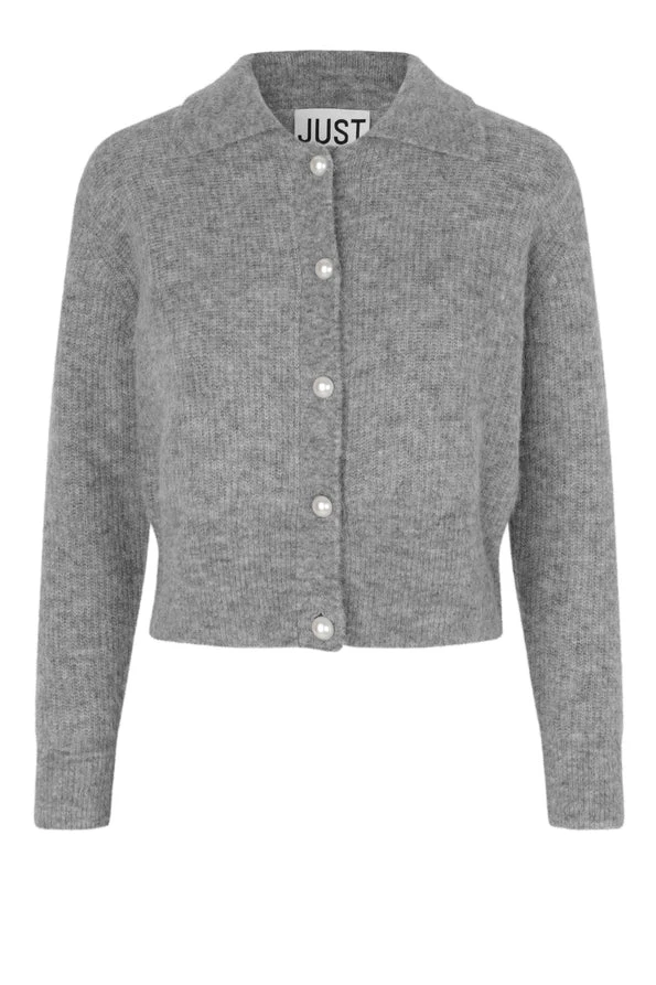 JUST FEMALE REBELO COLLAR CARDIGAN 1 JUST FEMALE REBELO COLLAR CARDIGAN