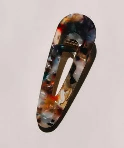 PIPE AND ROW RESIN TEARDROP CUT OUT BARRETTE NEW IN