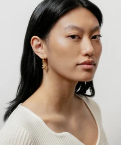 WOLF CIRCUS ACCESSORIES FLOWER CHARM HOOPS