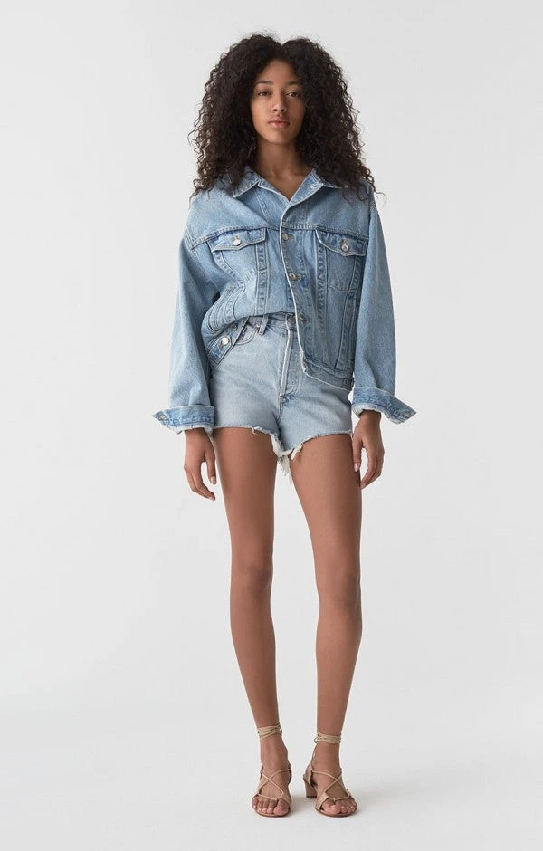 AGOLDE DEE DENIM SHORTS ULTRA HI RISE DIGIT 1 AGOLDE DEE DENIM SHORTS ULTRA HI RISE DIGIT